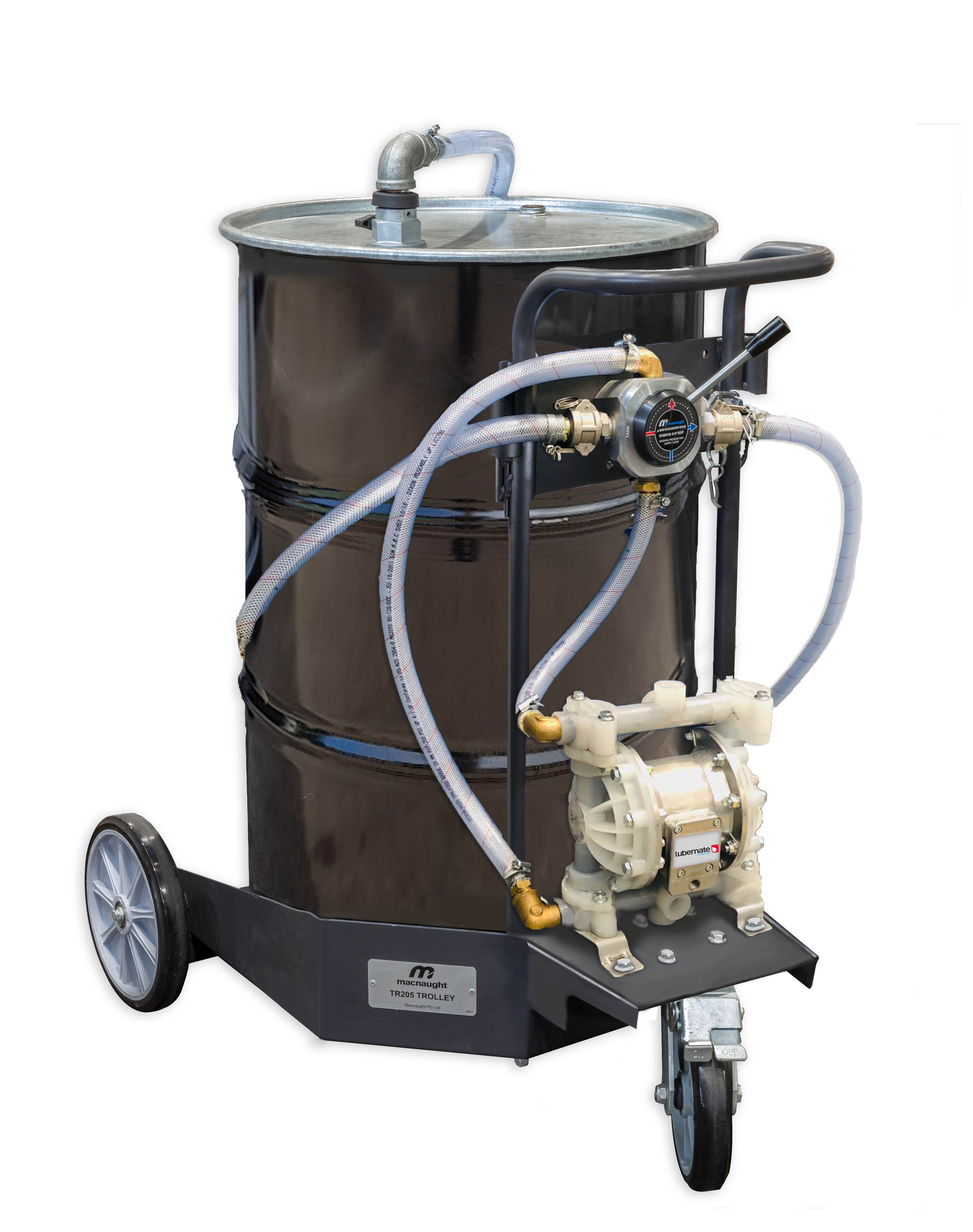 4 way valve trolley and Lubemate Diaphragm Kit Macnaught Macnaught