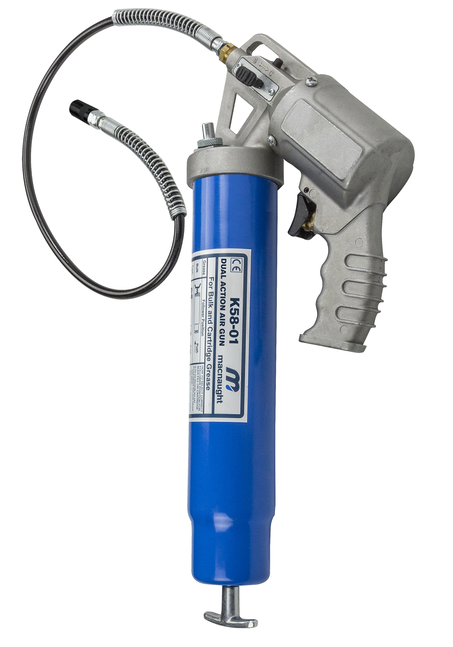 Air operated Dual action Grease gun 400g Macnaught Macnaught
